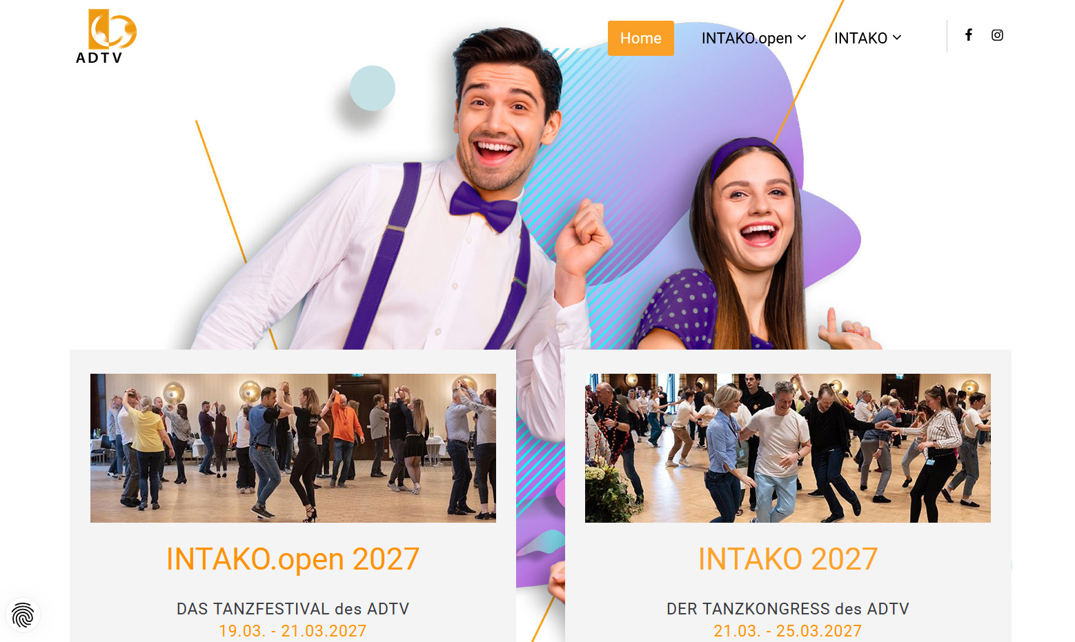 Screenshot der Website von INTAKO